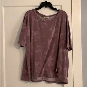 Purple tie died shirt. Never worn without tags.